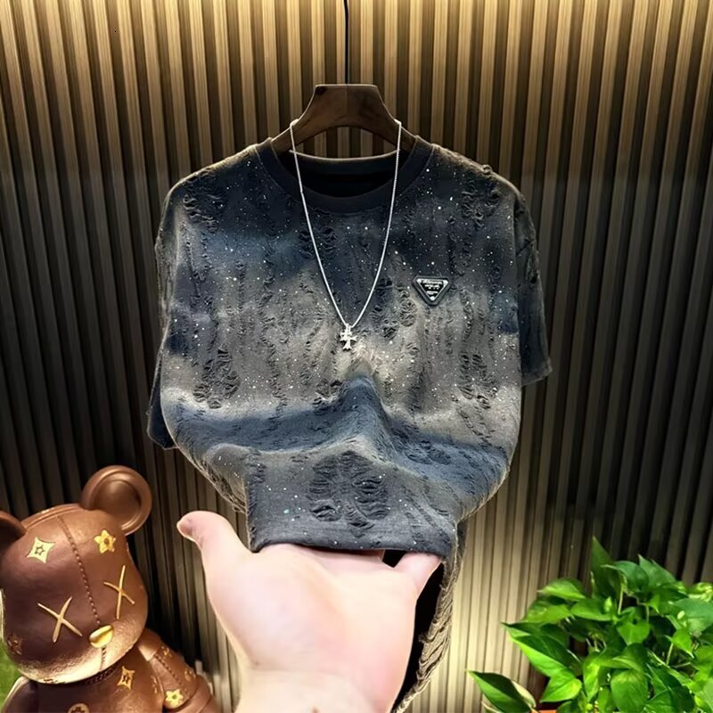Men's Short-sleeved T-shirt - Fashion Brand - Summer Loose-fit Style - Designer Short-sleeved - Fashion Trend Style - Simple Printed Top