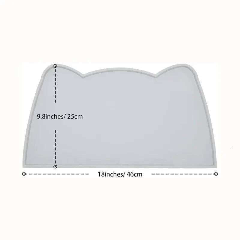 Food Grade Silicone Cat Mat Anti-dirty Easy to Clean Cats Dog Bowl Mats Waterproof and Leak-proof Anti-slip Pad Pet Product
