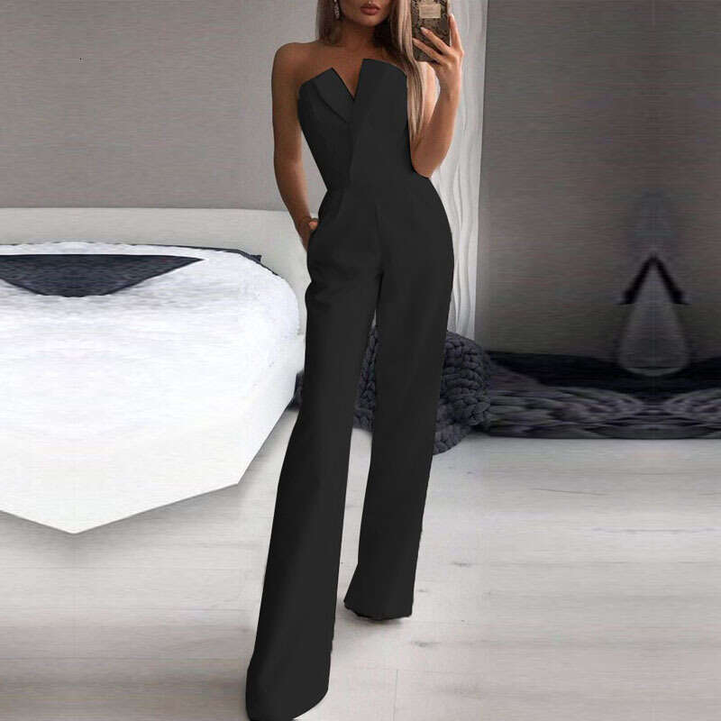 2026 Cross-Border Foreign Trade Spring/Summer Long Dress, New Chinese-Style with Slanted Collar, Mid-Waist, Elegant Commuting Jumpsuit