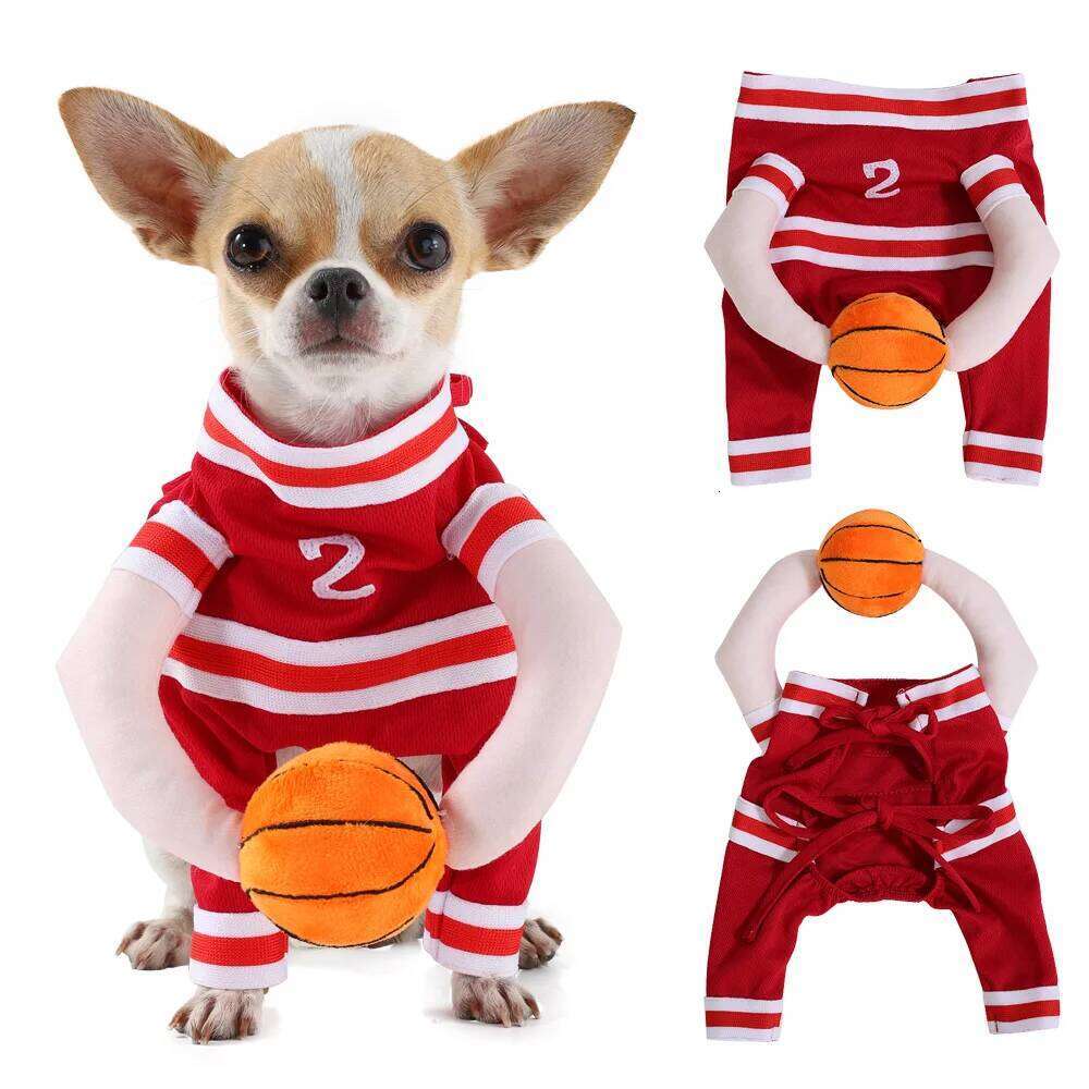 Pet Dog Basketball Cosplay Costume For Small Medium Dogs Cat Funny Party Dress Up Puppy Kitten Outfits Bulldog Clothing