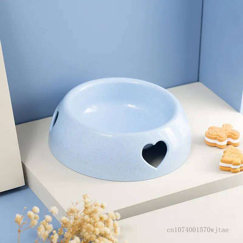 Love Single Bowl for Cat and Dog, Plastic Feeder, Yellow, Pink, Orange, Gray, White, Light Blue, Pet Supplies 26W0330