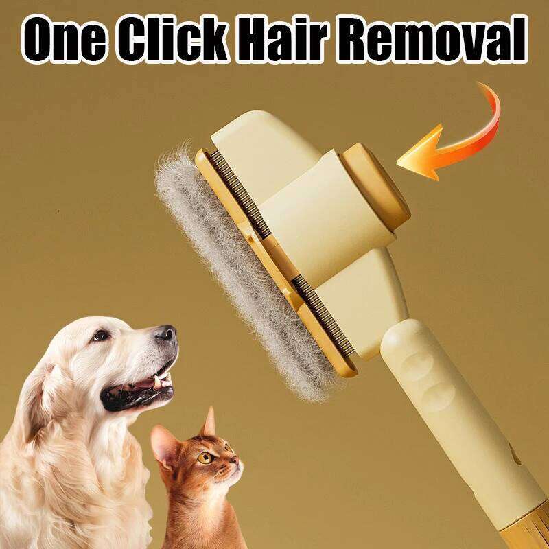 Comb Hair Remover One Button Dogs Self-cleaning Cat Brush Massage Combs Dog Grooming Brushes for Pet Products