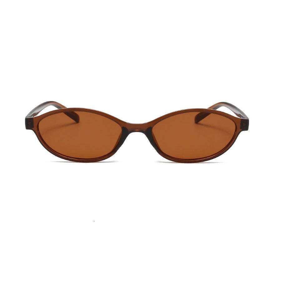 Sunglasses Fashion Oval Simple Literary Women Retro Small Frame Cat Eye Commuting Design Travel Sunglasses UV Visionice