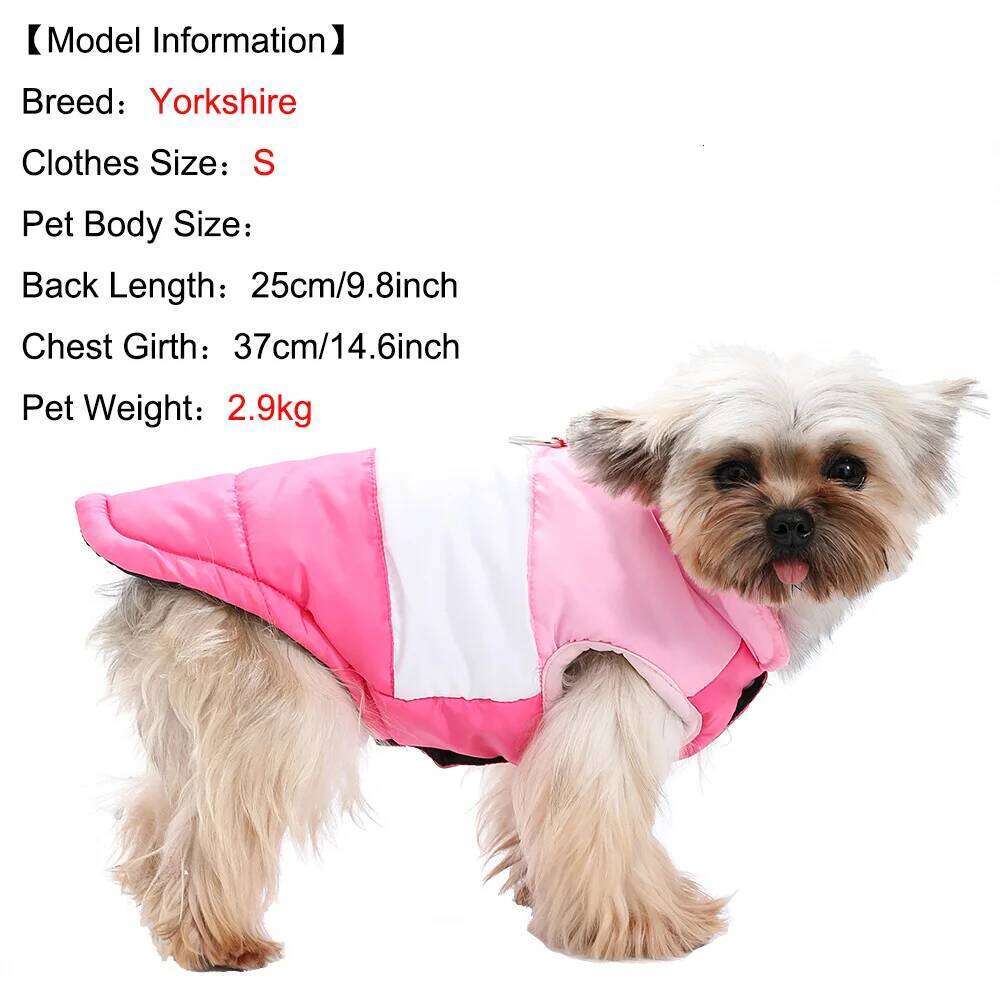 Pet Jacket For Small Medium Dog Cat Autumn Winter Warm Fleece Coat With R-ing Windproof Outfits Yorkshire Chihuahua Clothing
