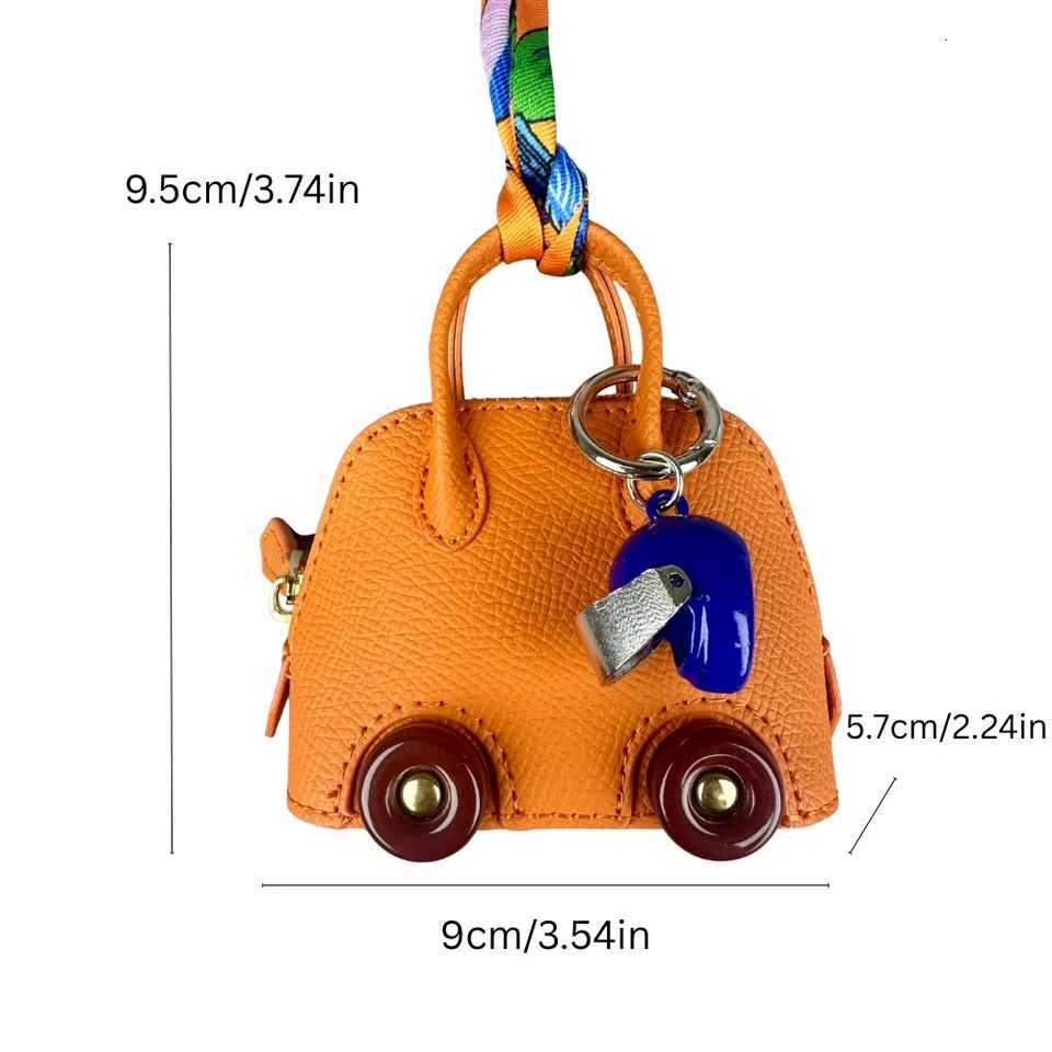 Mini Tire Leather Pouch - Adorable Car-Shaped Earphone Case Coin Purse Cable Organizer with Metal Keychain-PU Leather-Gift Z260330