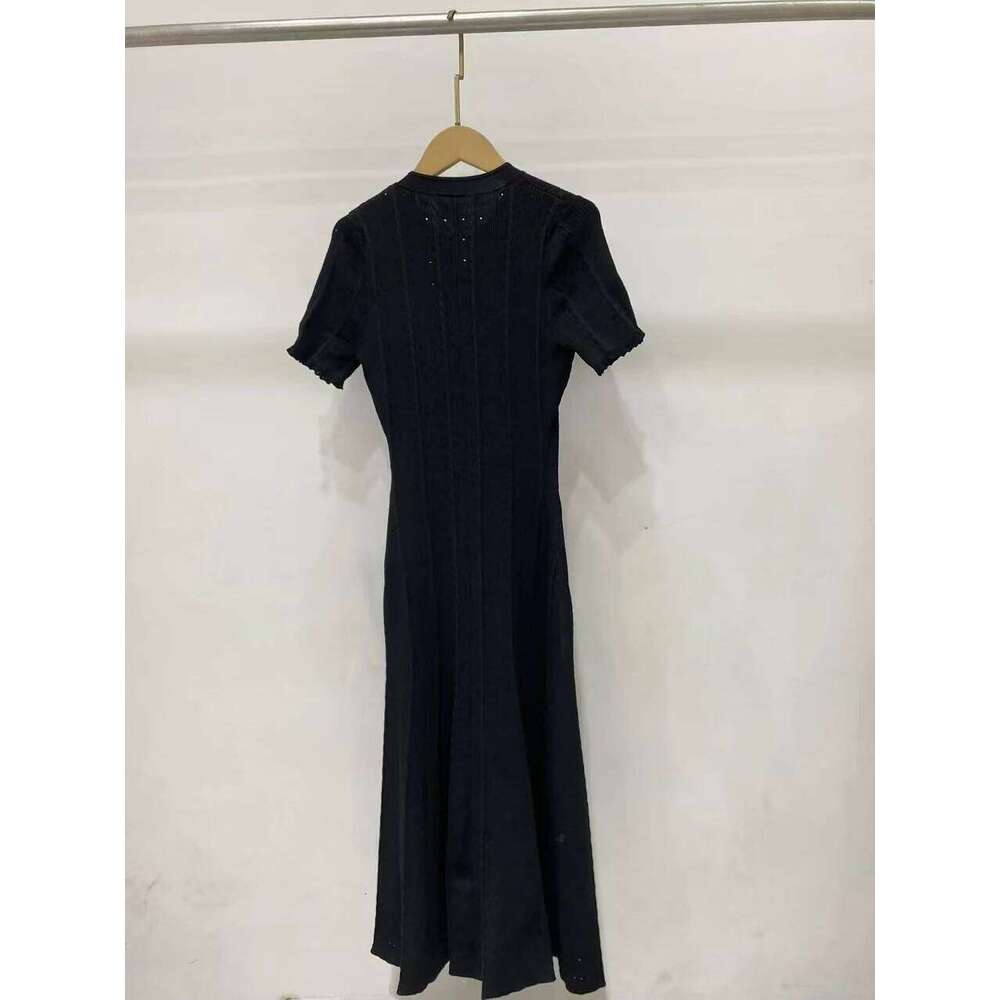 Asian Size Four Colors Available Knitted Dress, Short Sleeved, Fungus Side Length,French Elegant 25 Autumn New Women's Dress Mdng260330