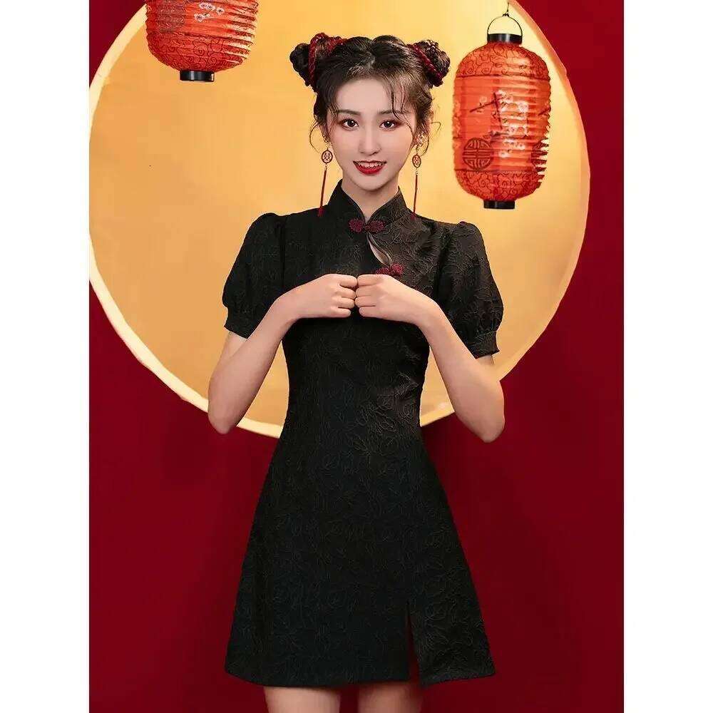 Chinese Vintage Female Dress Old Shanghai Dragon&Phoenix Qipao Elegant Halloween Cosplay Women Cheongsam Collar Sexy Vestidos MAKOUFEI