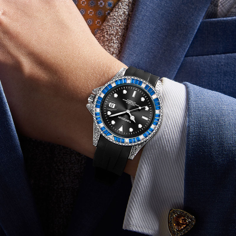 Watches Men Designer Moissanite Diamond Wristwatch Fashion Sports Fashionable Horloge Luxury Diving Sports Reloj Hombre Homme Montre De Luxe