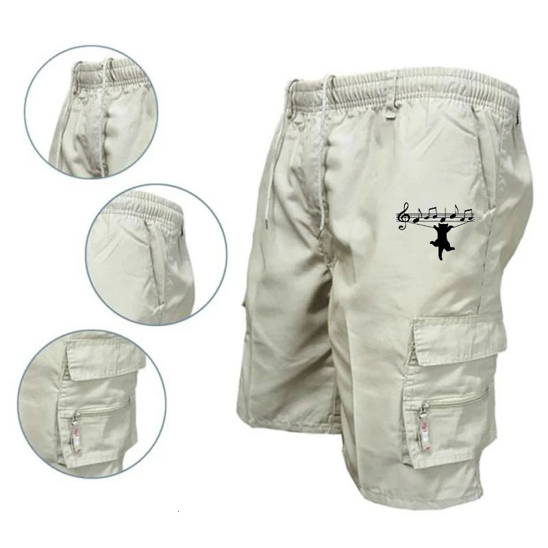 Mens Cargo Shorts Side Multi-pockets Men Loose Work Shorts Casual Short Pants Male Plus Size Summer Outdoor Shorts 260327