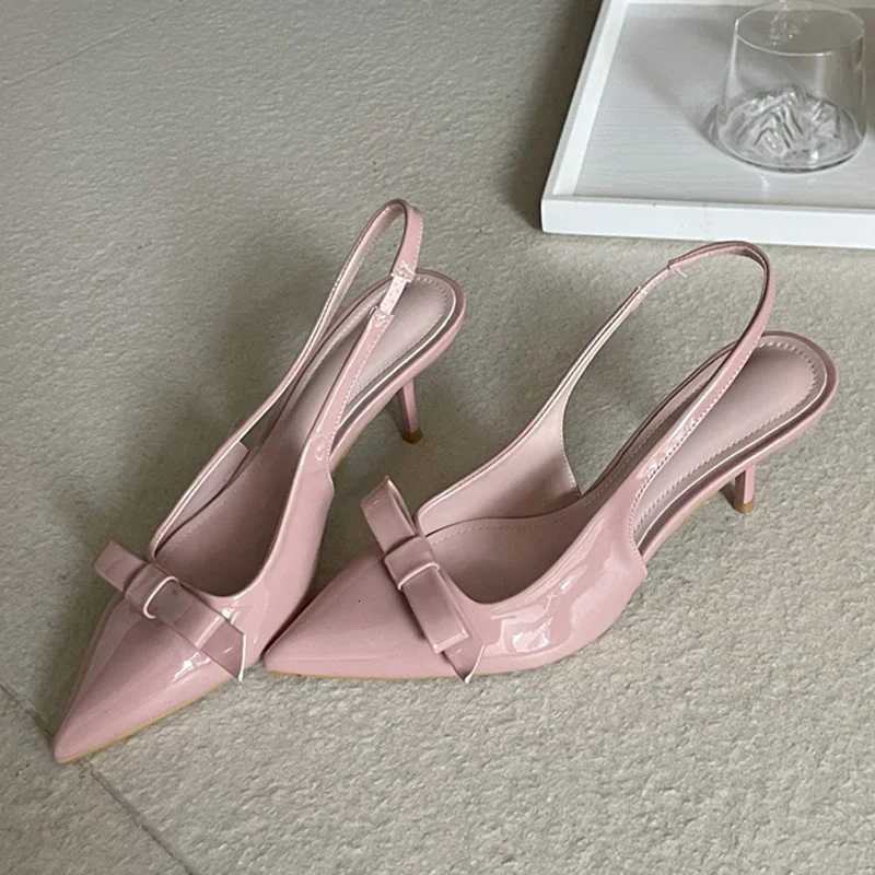 Eilyken New Design Slingbacks Butterfly-knot Women Pumps Sexy Pointed Toe Thin Heels Stripper Party Shoes Large Size 35-43 Z260330