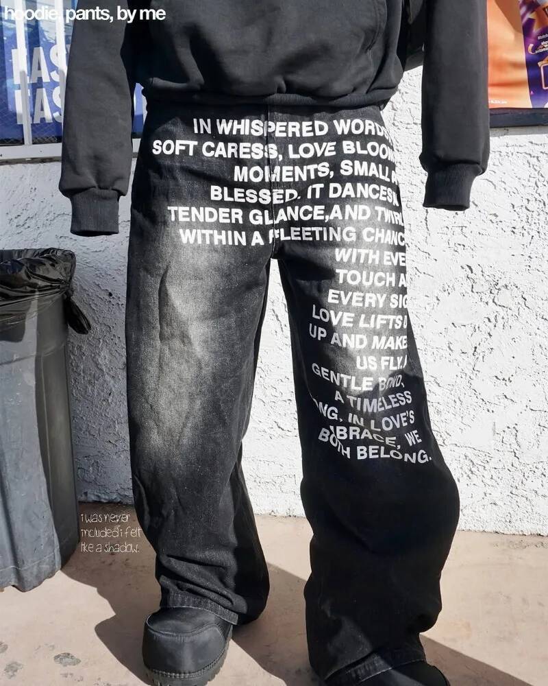 Y2K Jeans vintage American Pattern letter streetwear gothic Harajuku Hip Hop men women Fashion Casual wide leg jeans