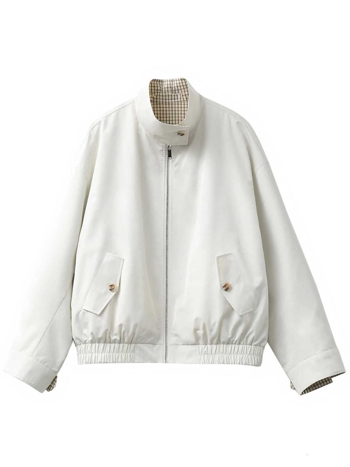 CHIC VEN Women Jackets Casual Reversible Stand Up Collar Workwear Female Coat Spring Autumn 2026 Woman OurterwearT260328
