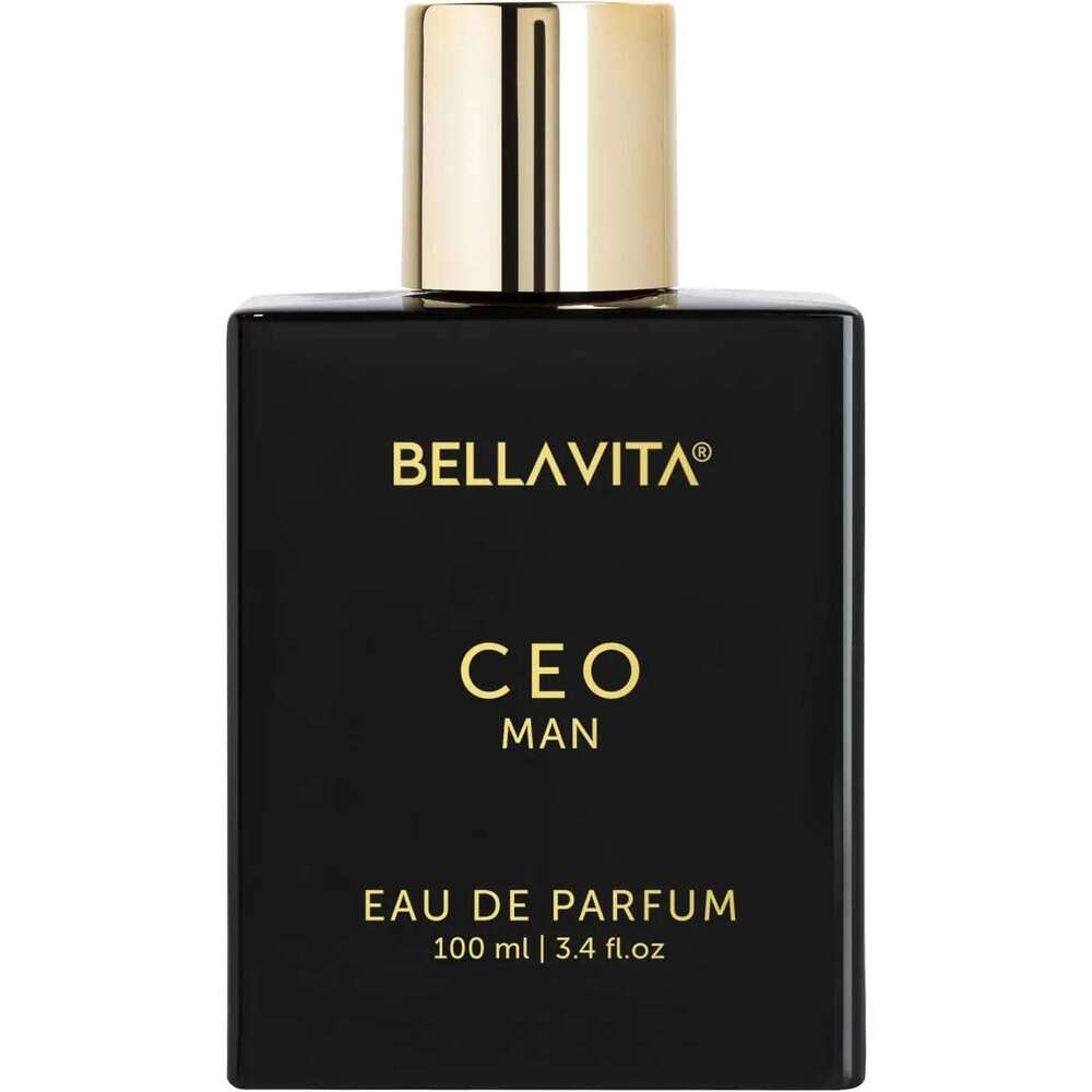BellaVita Luxury CEO Men's Perfume 3.38 Fl.oz Long-Lasting Fragrance with Lemon Lavender Tonka Vetiver Moss for Men 26Y0330