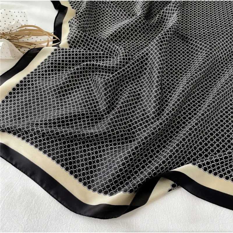 68cm Simple Polka Dot Printed Scarf Wens Four-season Simated Silk Scarfs Fashion Versatile Scarf scarf Shawl X260328
