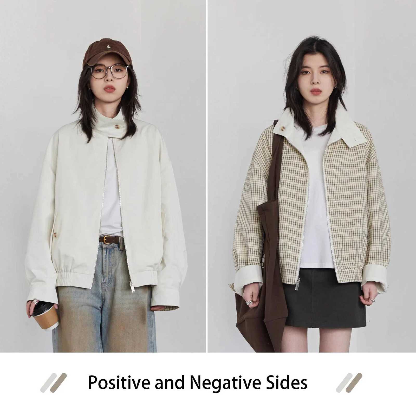 CHIC VEN Women Jackets Casual Reversible Stand Up Collar Workwear Female Coat Spring Autumn 2026 Woman OurterwearT260328
