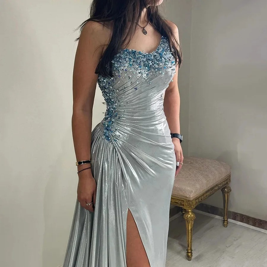 Modern Prom Dress Sweetheart Bridal Dresses Sexy Crystal Sequins Lace Evening Dress Floor Length Party Gown Size Customized vestido de novia