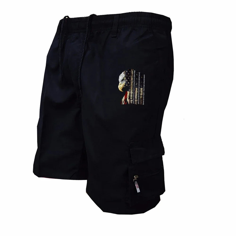 Mens Elastic Waist Cargo Work Shorts Men Outdoor Leggings Leisure Harajuku Street Style Jogging Shorts Loose Work Casual Shorts 260327