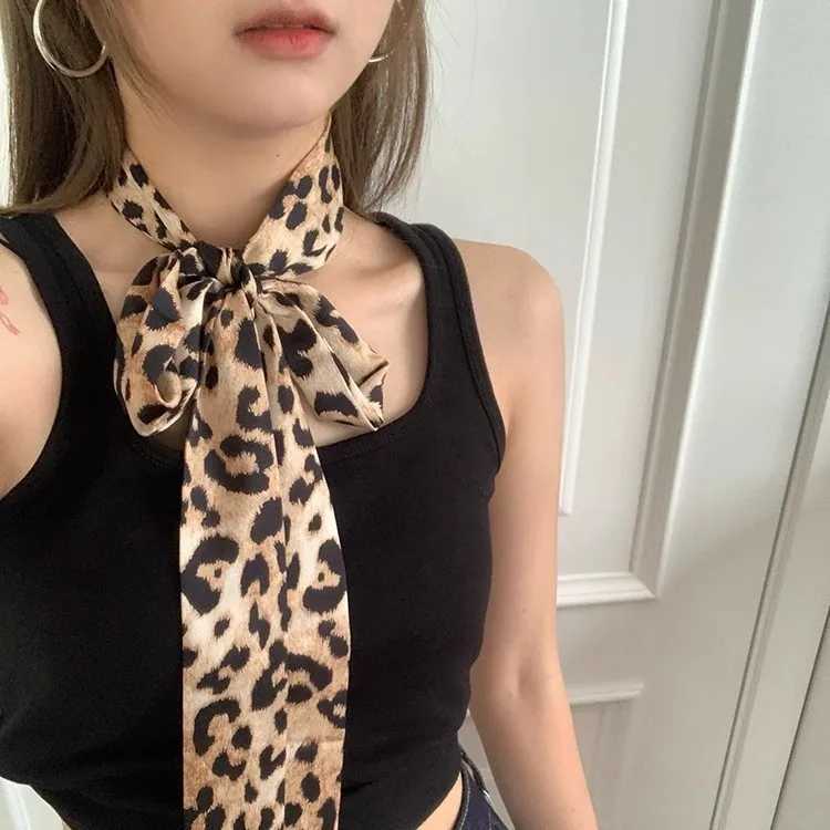 New Lightweight Retro Leopard Print Belt wen Decorative Cinched Waist Versatile Style Girl Narrow Long Tie Scarf 8S21 X260328