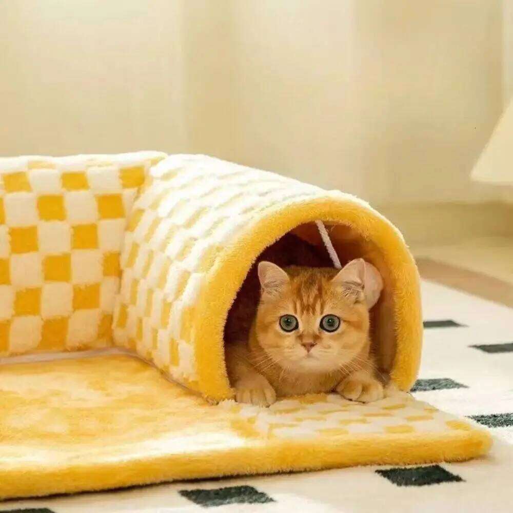 Nest Tunnel Maze Digging Hole Cat Dog Bed Warm for Autumn Suitable All Seasons Removable Washable Pet Winter Blanket