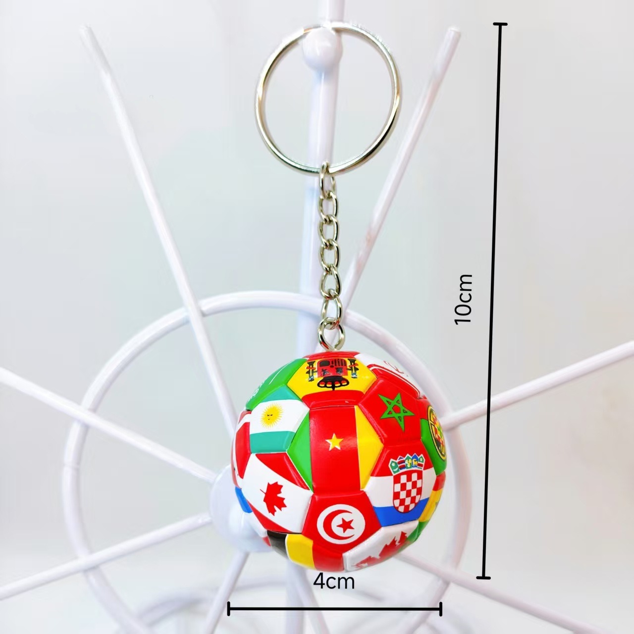 2026 World Cup Soccer Fan Souvenir Keychain, International Flags National Team Flag Pendant, Small Gift Bag Charm Bulk