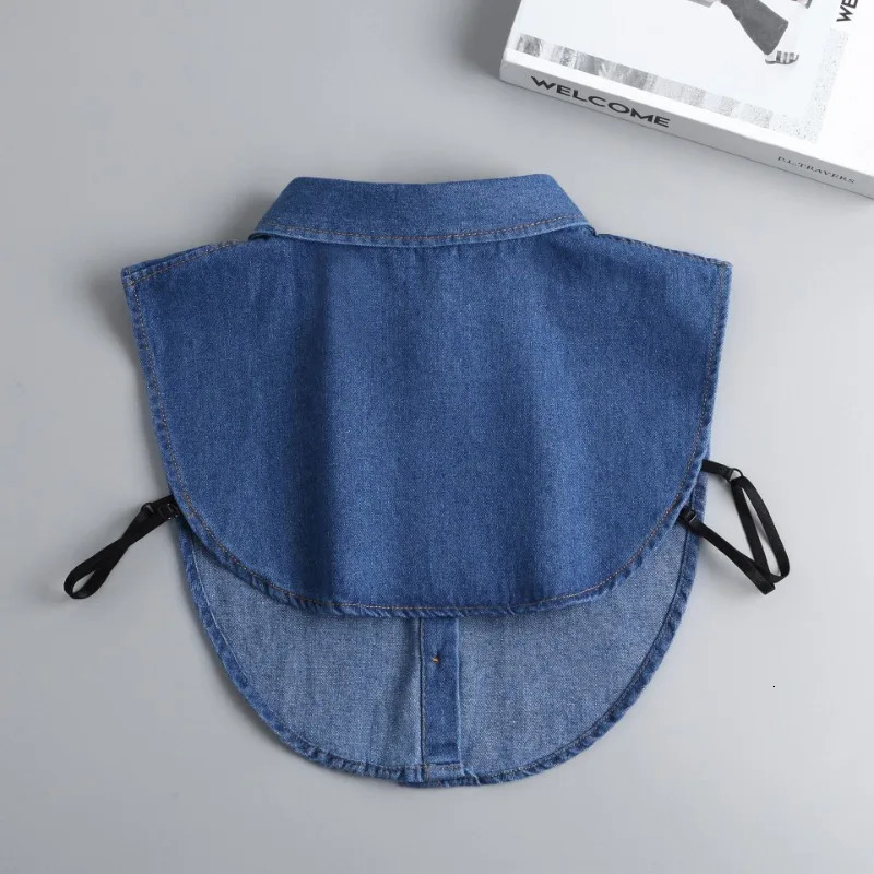 Korean Denim Shirt Fake Collar for Sweater Hoodie Half Shirt Detachable Collar Decorative Womens Neckwear Fuax Cols 260325