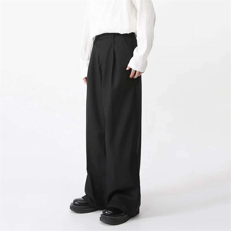 IEFB Mens Wear Spring Suit Pants Loose Straight Korean Fashion Simple Solid Color Male Casual Trousers Wide Leg 9A6959 260327