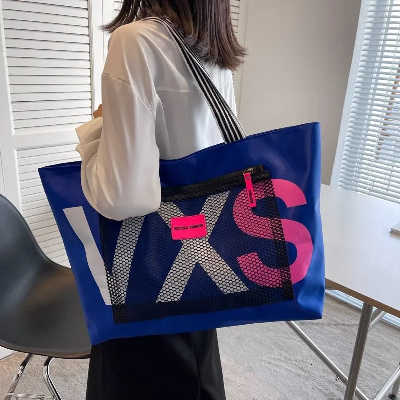 aliwood Arrivals Letter Women Shoulder Bags Trendy Waterproof Tote Beach Bag Large Capacity Female Travel Shopping bags 260317