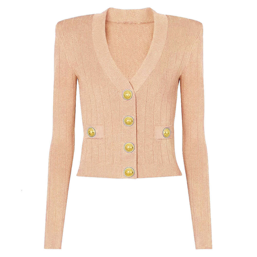 Spring and Autumn New Designer Women's Fashion Classic q26 High Quality Multi functional Top Knitted Sweater Cardigan
