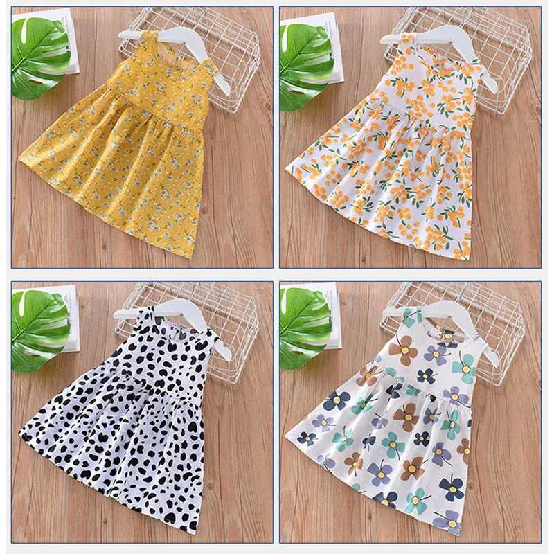 Dresses Summer For Girls Sleeveless Cute Print Girl Princess Dress Kids Party Girls Dress Kids Girl Fashion ClothingsT260330