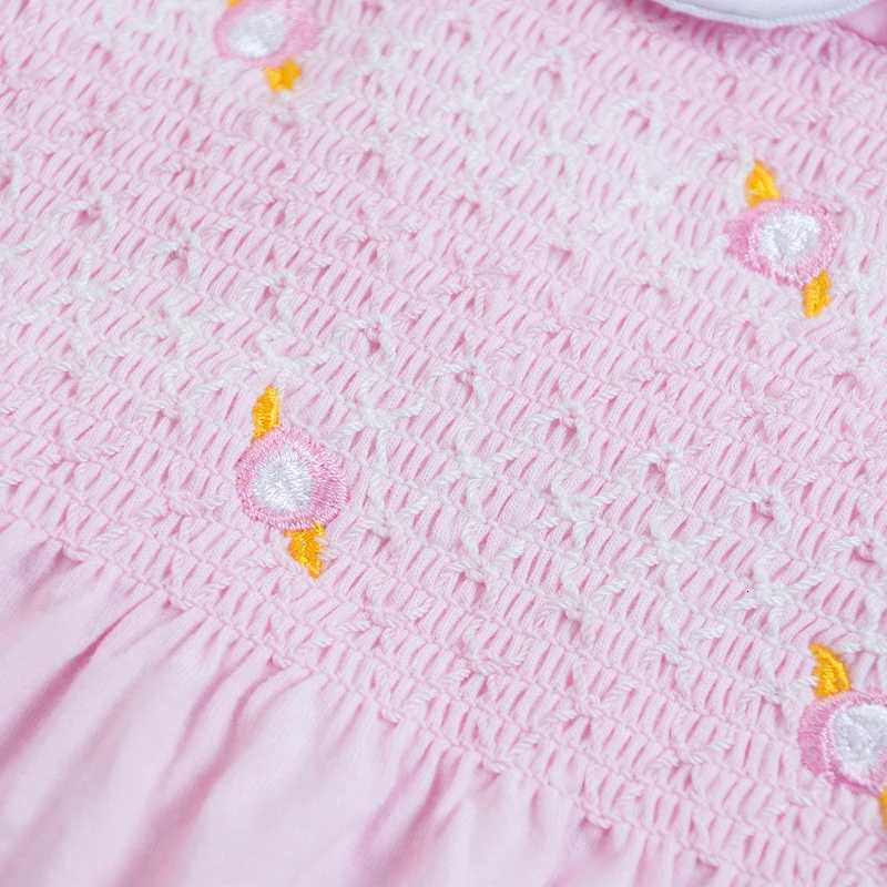 Little maven Girls Dresses Summer Pink Lovely Girls Party Dress Kids Elegant Dress Peter Pan Collar Princess Clothes for KidsT260330