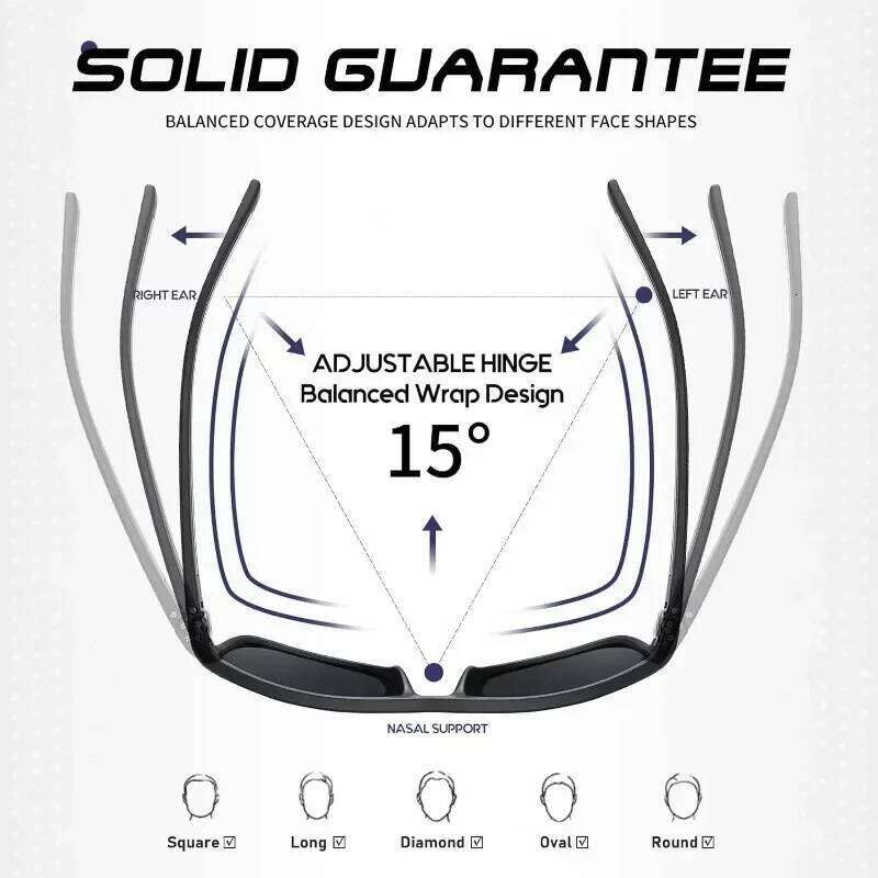 Fashion Square Polarized Sunglasses Men Women Retro Outdoor Sports Fishing Sun Glasses UV Resistant Male Goggle Shades UV400 26Y0330