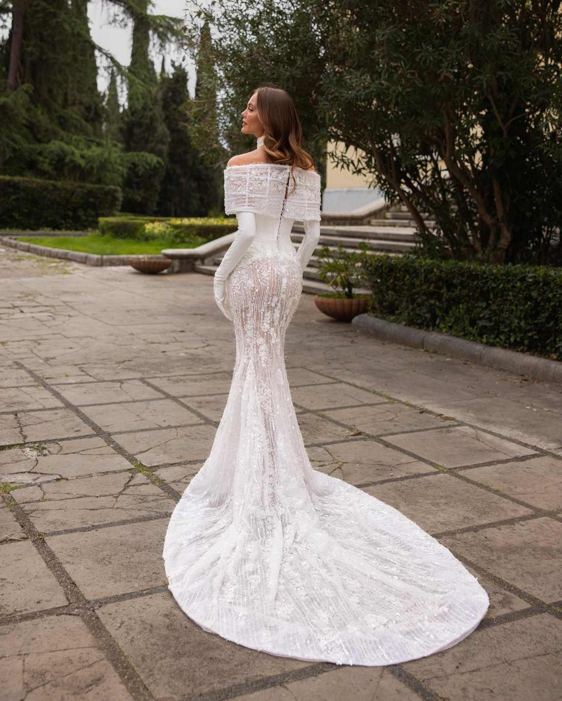 Dubai Customized Mermaid Wedding Dress Boho Off Shouldr Lace Appliques Bridal Gowns For Black Girls Robes