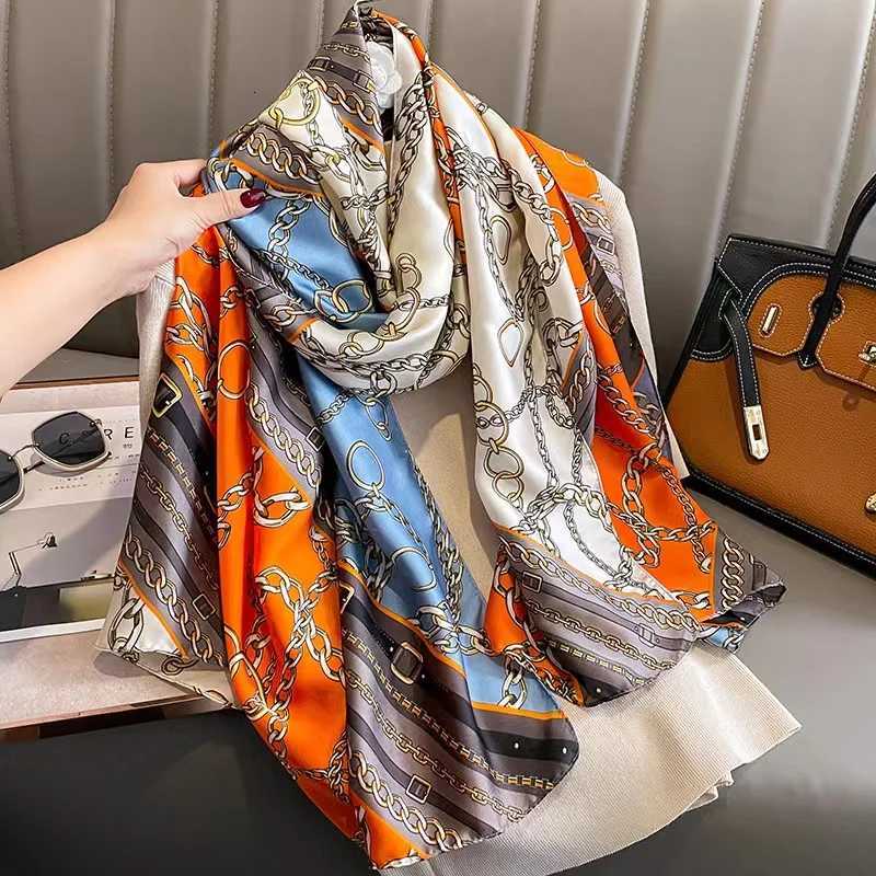 18090cm Luxury Brand New Style Autumn Winter Popar Flower cloth Wen Fashion Silk Print Scarf Ladies Beach Shawl foard X260328