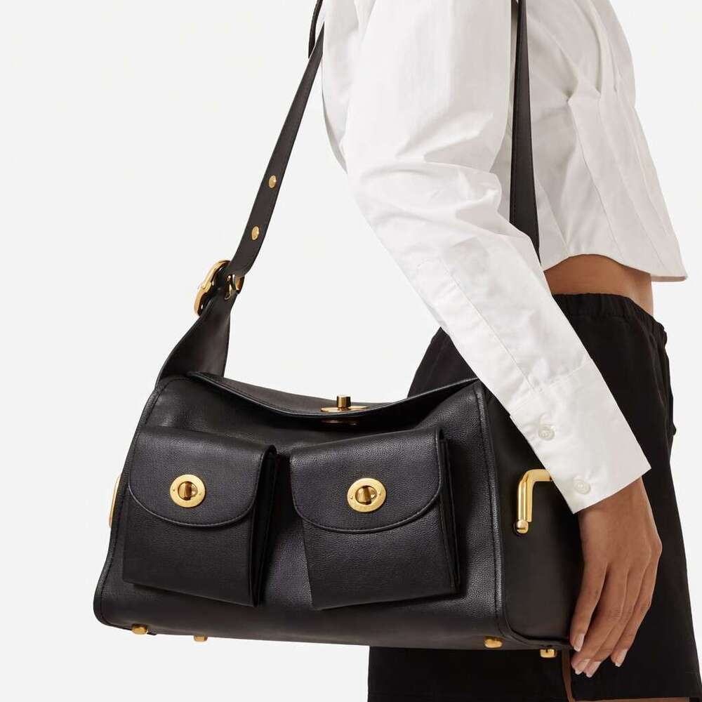 Women New Trendy Retro Versatile Multi Pocket Single Shoulder With Clip Closure Women S Large Capacity Crossbody Bag