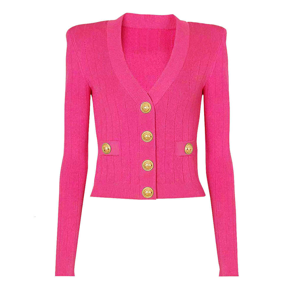 Spring and Autumn New Designer Women's Fashion Classic q26 High Quality Multi functional Top Knitted Sweater Cardigan