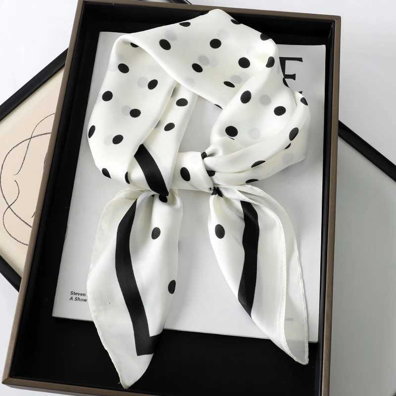 Lady Hair Dot Scarf Fem Silk Square Scarves Wraps for Wen Bandana Fashion Foard Shawls Fem Neckerchief Summer X260328