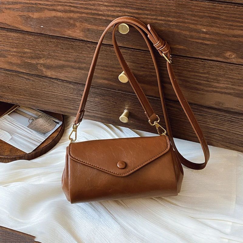 2025 New Single Shoulder Elegant Versatile Crossbody Casual Simple Commuter Soft Leather Accordion Bag for Women