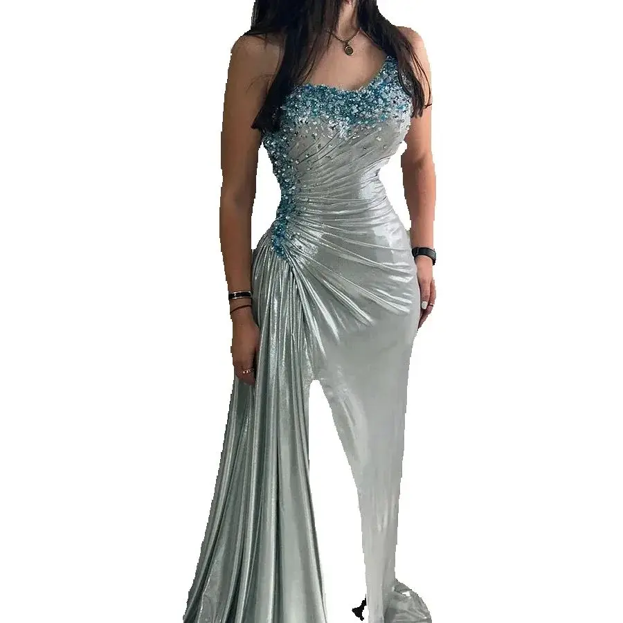 Modern Prom Dress Sweetheart Bridal Dresses Sexy Crystal Sequins Lace Evening Dress Floor Length Party Gown Size Customized vestido de novia