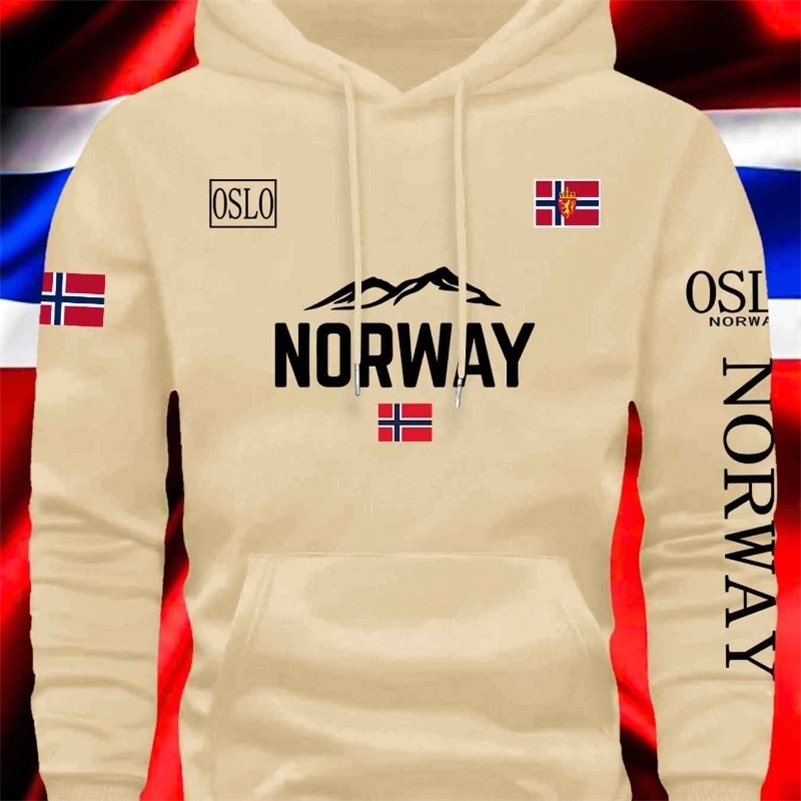 Norwegian Print -selling Men Women Hooded Sweatshirt Autumn Winter Daily Outdoor Vacation Fitness Casual Warm Sportswear 260327