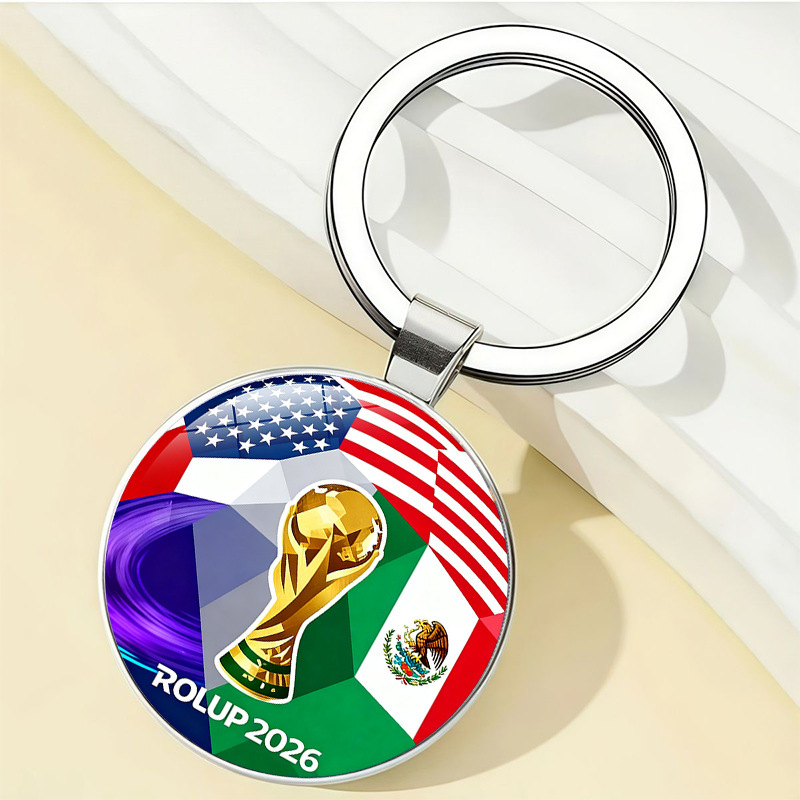 classic 2026 World Cup Golden Ball Keychain, Soccer Commemorative Pendant, Football Souvenir Gift free shipping