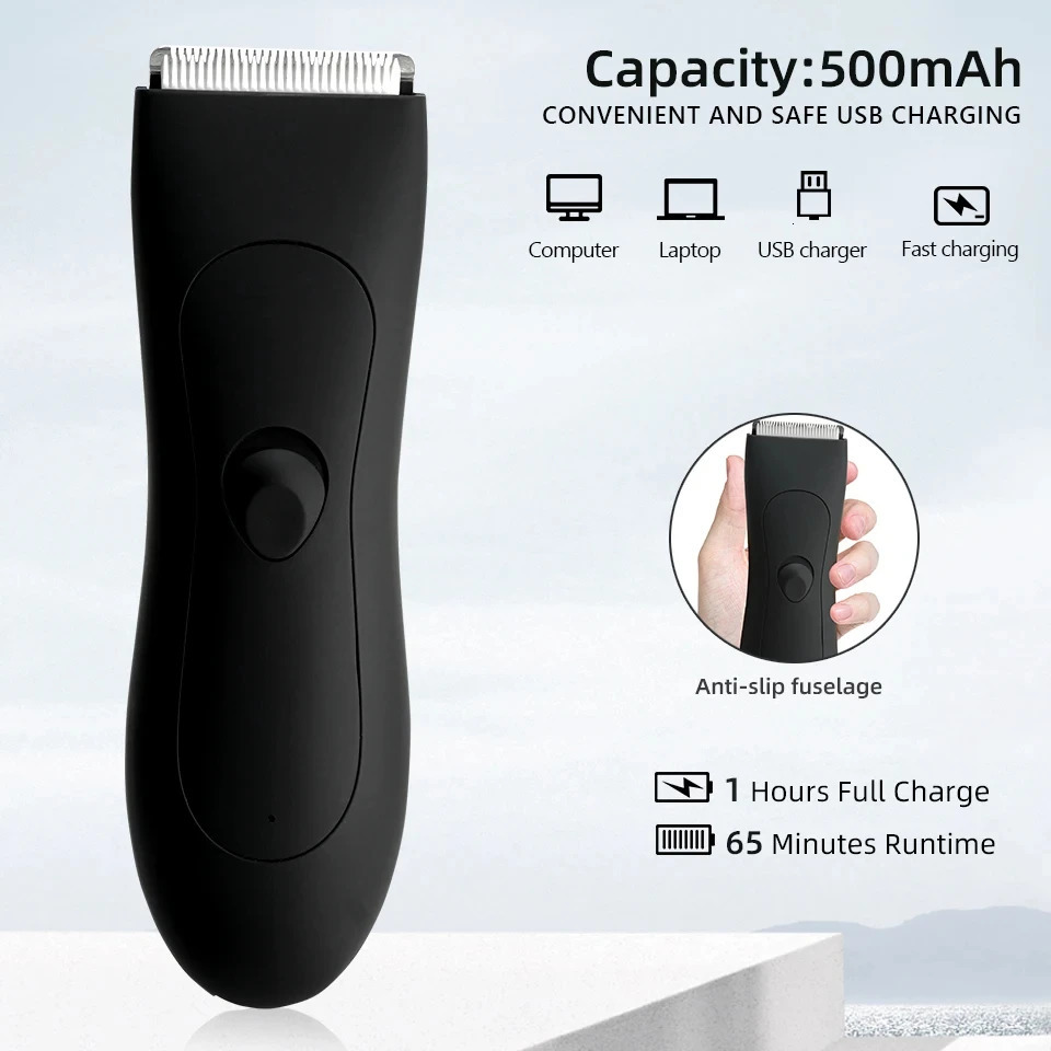 HOMEFISH Mens Body Hair Trimmer for Men Balls Women Lady Shaver Hair Removal Bikini Trimmer Groin Body Shaver 260321