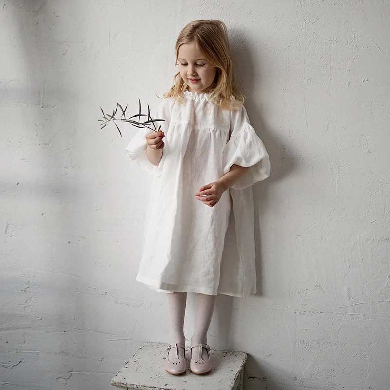 Pastoral Retro Long-Sleeve Girls Cotton And Linen Dress Autumn New Baby Girl Casual Loose Lantern Sleeve Princess Dresses TZ150T260330