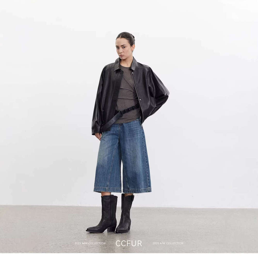 Spring 2026 New Haining Sheepskin Genuine Leather Motorcycle Jacket Short Coat Qipao Hanfu Silk