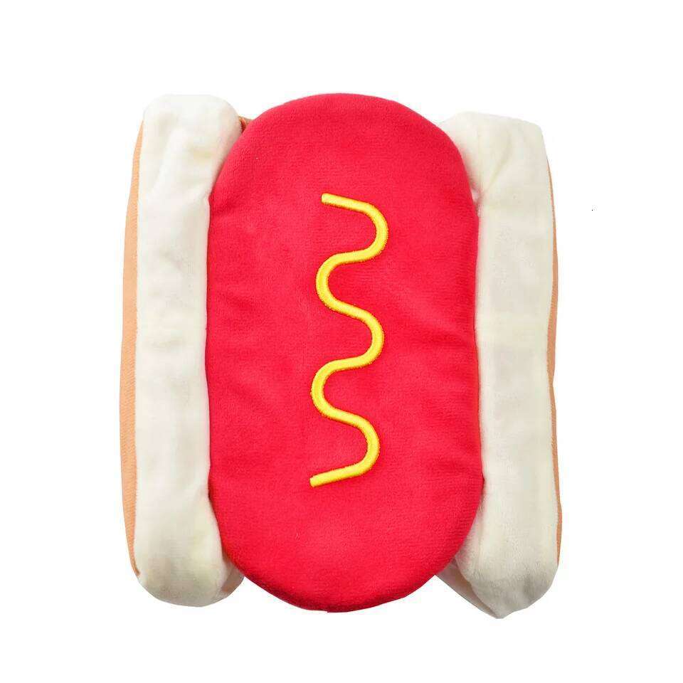Cute Pet Cosplay Costume Halloween Funny Hot Dog Shape Adjustable Puppy Clothes For Small Medium Dogs Cats Chihuahua Bulldog