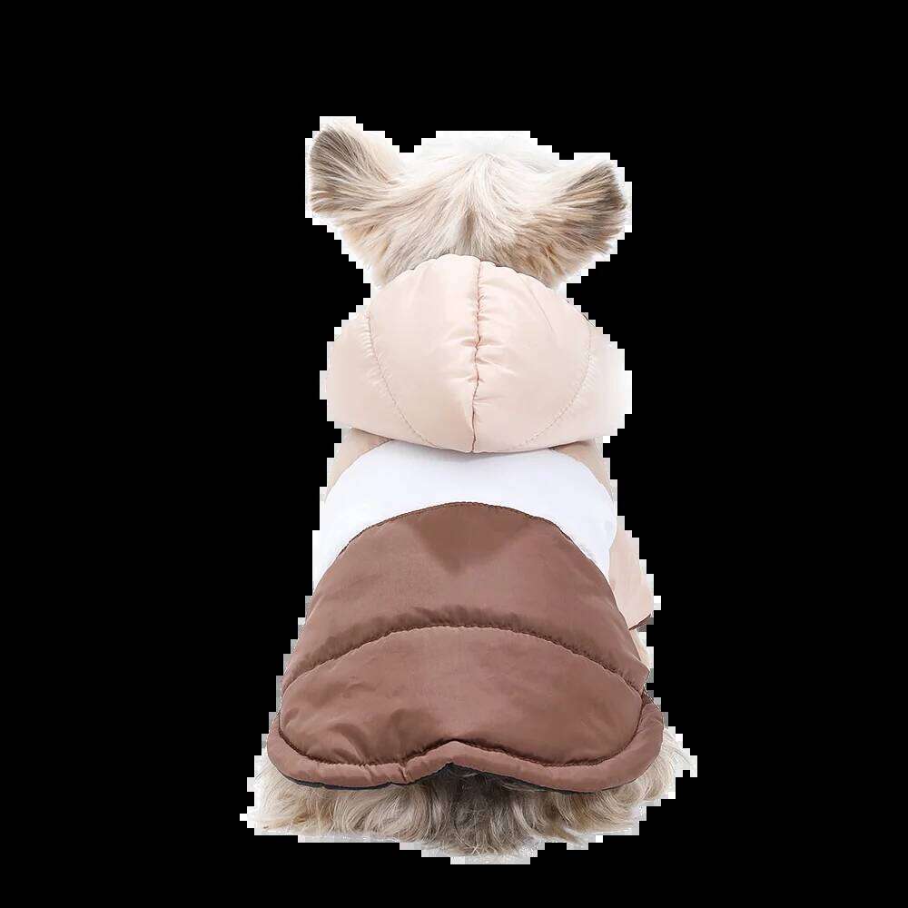 Autumn Clothes Winter Pet Dog Coat With Hooded For Small Medium Dogs Cats Windproof Puppy Solid Overalls Yorkshire Bulldog