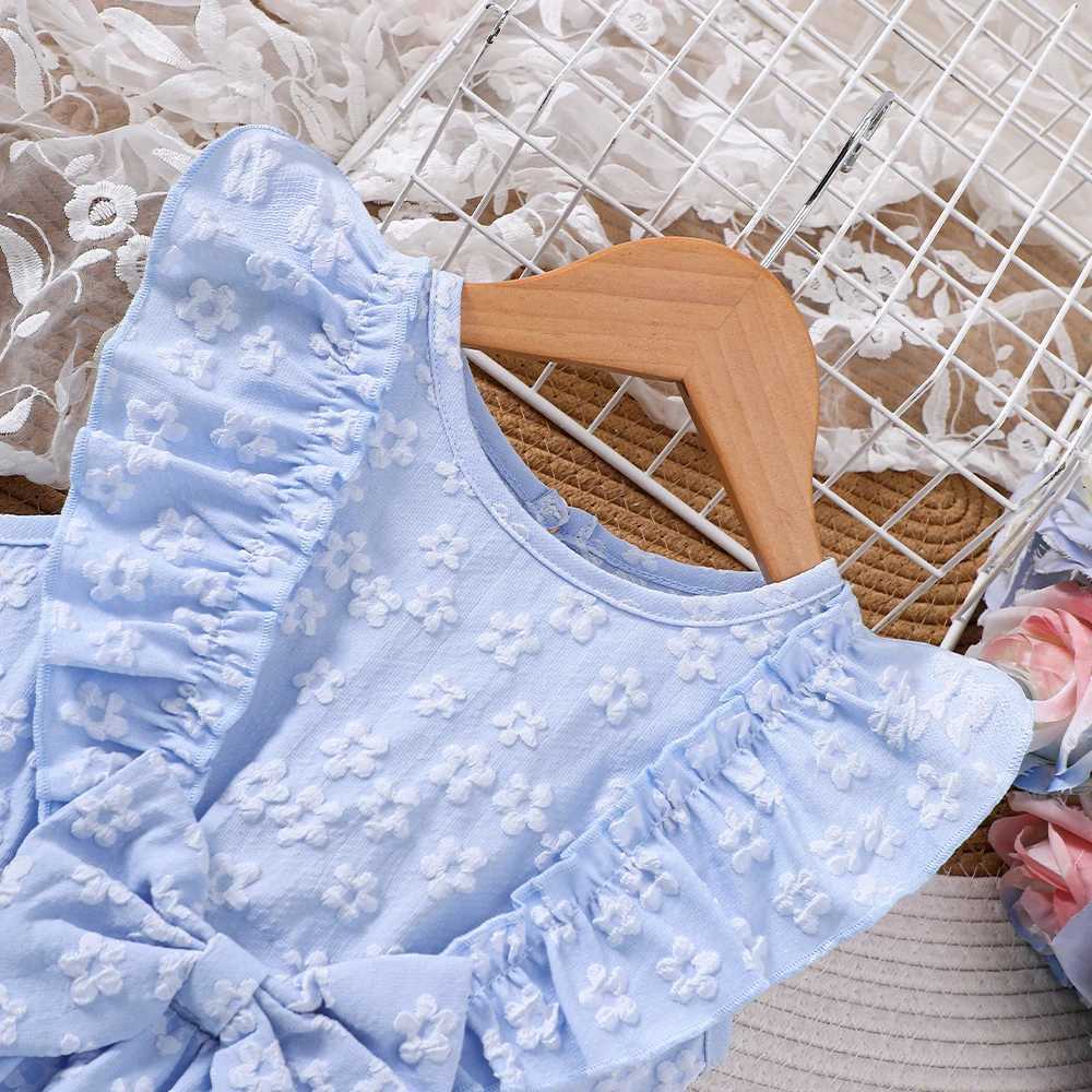 Girls Spring/Summer 3D Jacquard Bow DressT260330