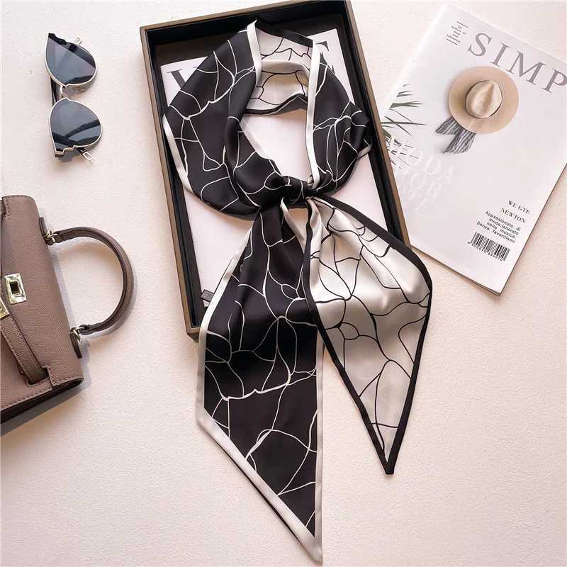 Luxury Brand Horse Printed Scarf Elegant Slender Thin Silky Scarf Wens Casual Decorative Neck Scarf X260328