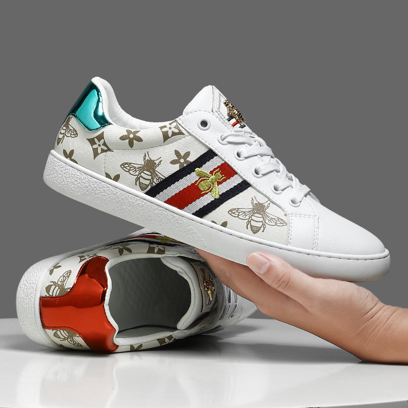 Cross-border new style breathable white sneakers, luxurious and fashionable, versatile and easy-to-match platform shoes, casual shoes, free shipping