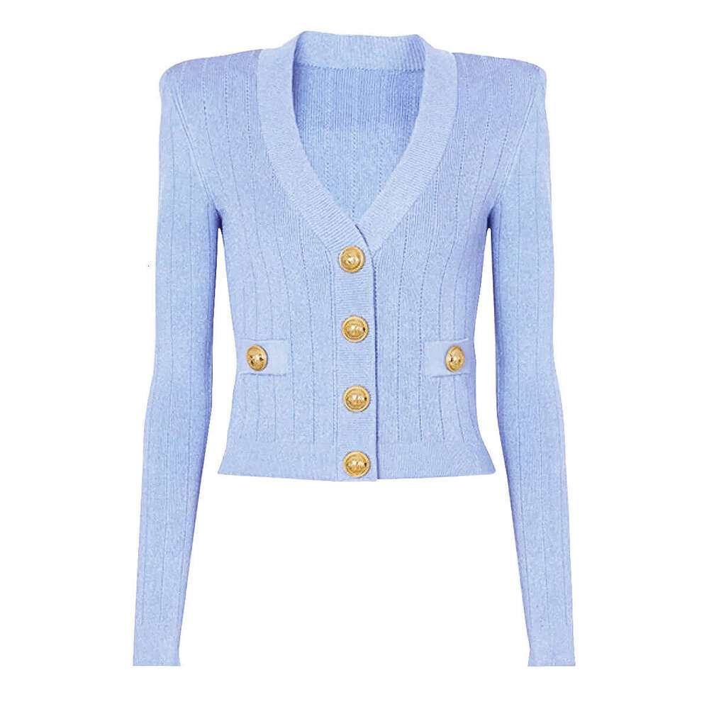 Spring and Autumn New Designer Women's Fashion Classic High Quality Multi functional g25 Top Knitted Sweater Cardigan