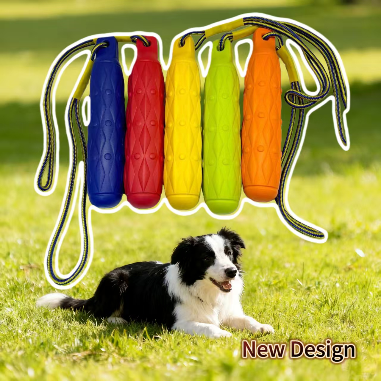 Oversized Pet Chew Stick with Braided Rope, Outdoor Tug-of-War Dog Entertainment Toy